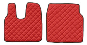 Coppia tappeti in Skeentex - Rosso - compatibile per Man TGL (09/12>10/21) cabina L, LX - Man TGM (09/12>10/21) cabina L, LX - Man TGS (09/14>10/21) cabina L, LX - Man TGL (11/21>) cabina L, LX - Man TGM (11/21>) cabina L, LX - Man TGS (11/21>) cabina L, LX