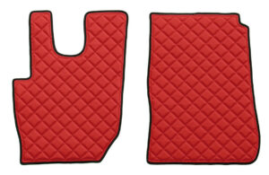 Coppia tappeti in Skeentex - Rosso - compatibile per Daf CF (07/13>) automatico, manuale, Euro 6