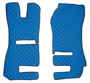 Coppia tappeti in Skeentex - Blu - compatibile per Scania R Serie 6 - Streamline (01/15>12/17) automatico, manuale, sedili Recaro, sedile pass. pieghevole - Scania R Serie 6 - Streamline (09/13>12/14) automatico, manuale, sedili Recaro, sedile pass. pieghevole