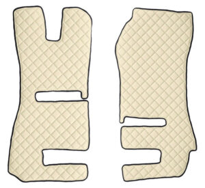 Coppia tappeti in Skeentex - Panna - compatibile per Scania R Serie 6 - Streamline (01/15>12/17) automatico, manuale, sedili Recaro, sedile pass. pieghevole - Scania R Serie 6 - Streamline (09/13>12/14) automatico, manuale, sedili Recaro, sedile pass. pieghevole