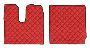 Coppia tappeti in Skeentex - Rosso - compatibile per Man TGX (07/20>)  - Man TGX (01/17>06/20) automatico, manuale, 1 cassetto, 2 cassetti