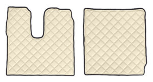 Coppia tappeti in Skeentex - Panna - compatibile per Man TGX (07/20>)  - Man TGX (01/17>06/20) automatico, manuale, 1 cassetto, 2 cassetti