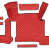 Tappeto centrale in Skeentex - Rosso - compatibile per Man TGX (01/17>06/20) manuale, 2 cassetti