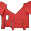 Tappeto centrale in Skeentex - Rosso - compatibile per Iveco Stralis (07/12>12/19) manuale, cabina larga, doppio frigo scorrevole