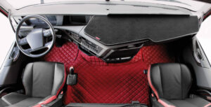 Tappeto centrale in Skeentex - Rosso - compatibile per Volvo FH Serie 4 (09/12>05/21) automatico - Volvo FH Serie 5 (06/21>) automatico - immagine 2