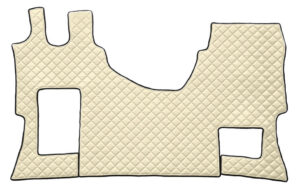 Tappeto unico in Skeentex - Panna - compatibile per Mercedes Actros MP4 (09/11>09/19) cabina larga, sedile pass. pieghevole - Mercedes Actros MP5 (10/19>) cabina larga, sedile pass. pieghevole