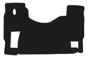 Tappeto unico in Skeentex - Nero - compatibile per Mercedes Actros MP2 (04/03>12/08) no tunnel, sedile fisso - Mercedes Actros MP3 (06/08>12/13) no tunnel, sedile fisso