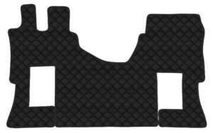 Tappeto unico in Skeentex - Nero - compatibile per Mercedes Actros MP4 (09/11>09/19) cabina larga, no tunnel, sedile pass. pneumatico - Mercedes Actros MP5 (10/19>) cabina larga, no tunnel, sedile pass. pneumatico