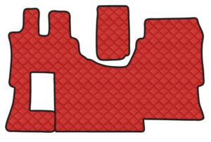 Tappeto unico in Skeentex - Rosso - compatibile per Mercedes Actros MP4 (09/11>09/19) cabina larga, allestimento Star - Mercedes Actros MP5 (10/19>) cabina larga, allestimento Star