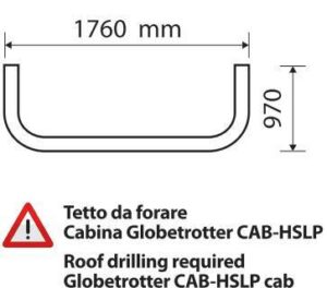 Barra portafari per tetto - Type 2 - compatibile per Volvo FH Serie 4 (09/12>05/21) XL, Globetrotter, No Roof-Bar originale - Volvo FH Serie 5 (06/21>) XL, Globetrotter, No Roof-Bar originale - immagine 3