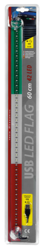 Bandiera luminosa 60 cm, 42 Led, USB - Italia - immagine 5