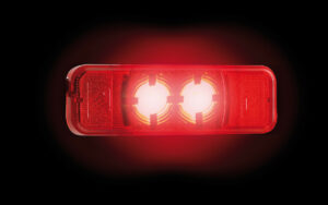 Luce ingombro a 2 Led, 24V - Rosso - immagine 2