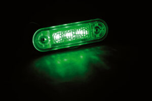 Luce ingombro a 3 Led, montaggio ad incasso, 9/32V - Verde - immagine 2