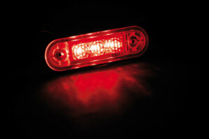 Luce ingombro a 3 Led, montaggio ad incasso, 9/32V - Rosso - immagine 2