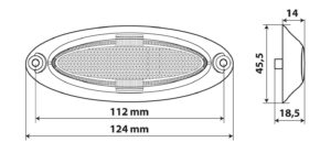 Luce ingombro a 4 led, montaggio in superficie, 12/24V - Bianco - immagine 5