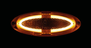 Luce ingombro a 4 led, montaggio in superficie, 12/24V - Arancio - immagine 2