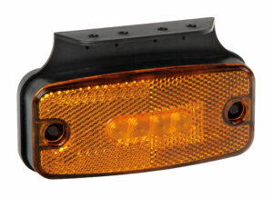 Luce ingombro con catarifrangente e staffa, 10/30V - 4 Led - Arancio