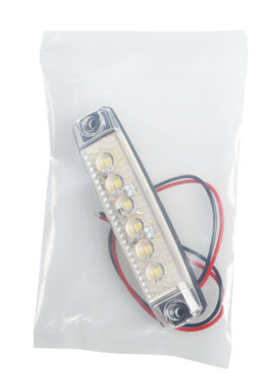 Set 20 pz, luce ingombro a 6 Led, montaggio in superficie, 12/24V - Bianco - immagine 4