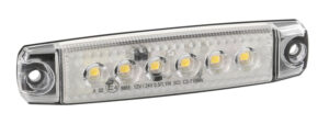 Set 20 pz, luce ingombro a 6 Led, montaggio in superficie, 12/24V - Bianco