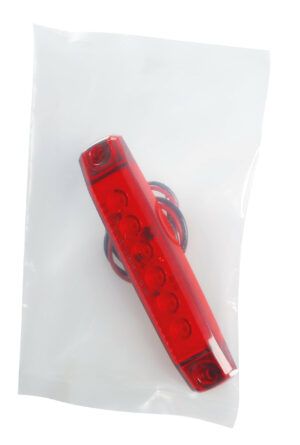 Set 20 pz, luce ingombro a 6 Led, montaggio in superficie, 12/24V - Rosso - immagine 5