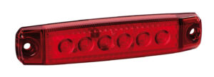 Set 20 pz, luce ingombro a 6 Led, montaggio in superficie, 12/24V - Rosso