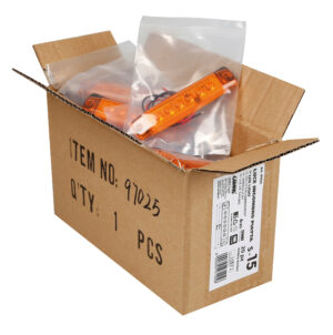 Set 20 pz, luce ingombro a 6 Led, montaggio in superficie, 12/24V - Arancio - immagine 5