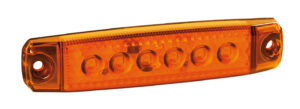 Set 20 pz, luce ingombro a 6 Led, montaggio in superficie, 12/24V - Arancio