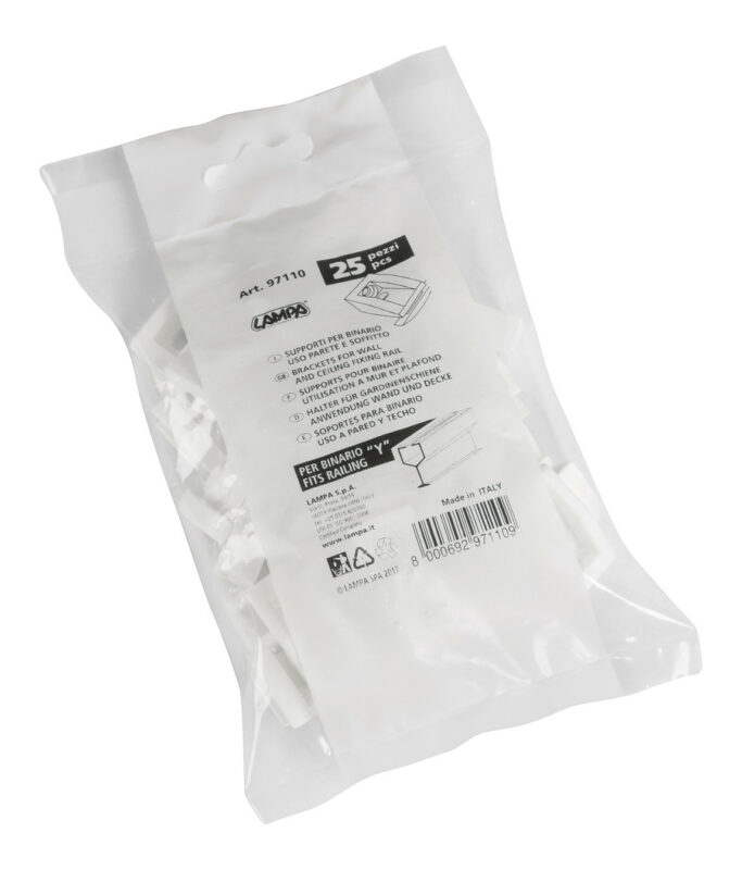 Set 25 supporti per binario uso parete e soffitto - immagine 4