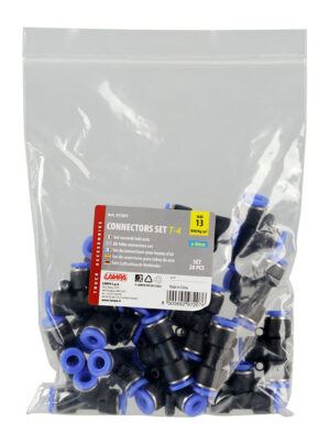 T-4, raccordo tubi aria, set 20 pz - Ø 8 mm - immagine 3