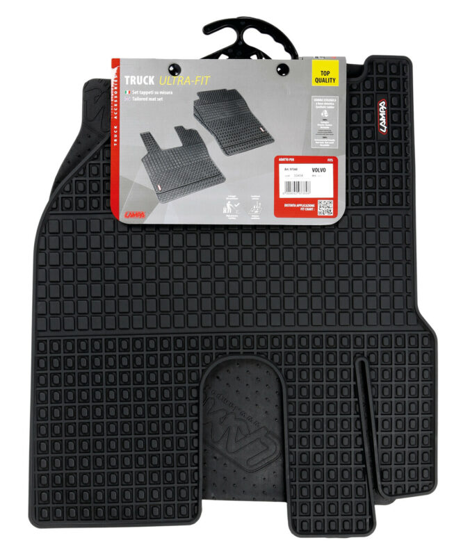 Coppia tappeti su misura in Eco Gomma per camion - compatibile per Volvo FH Serie 4 (09/12>05/21) - Volvo FH Serie 5 (06/21>) - immagine 3