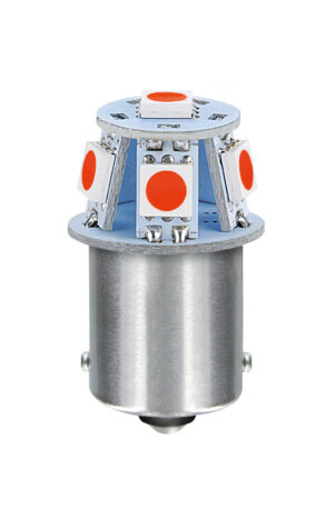 24/28V Led Series - 6 SMD x 1 chip - (R5W) - BA15s - 20 pz  - Scatola - Rosso - Doppia polarità