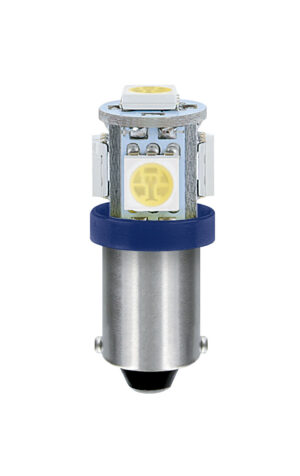 24/28V Led Series - 5 SMD x 1 chip - (T4W) - BA9s - 20 pz  - Scatola - Blu - Doppia polarità