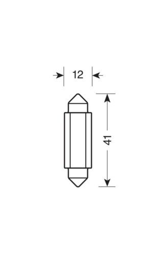 9/32V Led Series 2 SMD x 1 chip - 12x41 mm - SV8,5-8 - 20 pz  - Scatola - Arancio - Doppia polarità - Resistenza incorporata - immagine 3