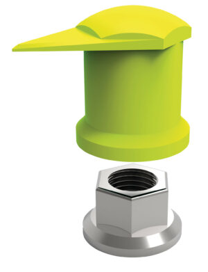 Dustite LR®, indicatori di serraggio per dado ruota con cappuccio antipolvere, set 20 pz - 30 mm - Giallo fluo - immagine 3