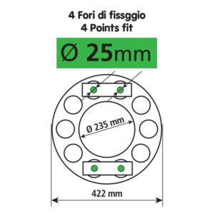 Anello coprimozzo in acciaio inox, per cerchi in acciaio - immagine 3