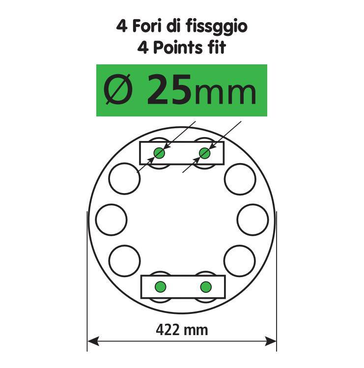 Coprimozzo in acciaio inox, per cerchi in acciaio - immagine 3