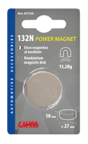Disco magnetico al neodimio - 132N - 27x10 mm - Blister - immagine 2