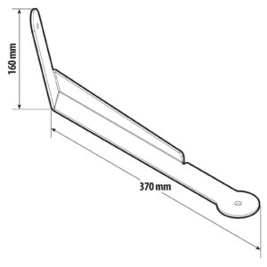 Staffa per antenna CB, versione lunga - compatibile per  Scania R Serie 6 (09/09>08/13) -  Scania R Serie 6 - Streamline (09/13>12/17) -  Scania R Serie 6 (09/09>08/13) -  Scania R Serie 6 - Streamline (01/15>12/17) -  Scania R Serie 6 - Streamline (09/13>12/14) -  Scania R Serie 5 (03/04>08/09) - immagine 3