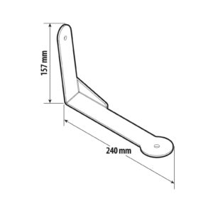 Staffa per antenna CB, versione corta - compatibile per  Scania R Serie 5 (03/04>08/09) -  Scania R Serie 6 (09/09>08/13) -  Scania R Serie 6 - Streamline (09/13>12/17) - immagine 3