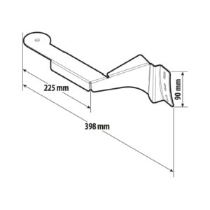 Staffa per antenna CB - compatibile per  Daf XF 105 (02/04>12/14) -  Daf XF 106 (10/12>05/21) -  Daf XF 105 (02/04>12/14) - immagine 2