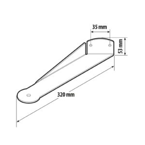 Staffa per antenna CB, versione corta - compatibile per  Daf XF 106 (10/12>05/21) -  Daf XF 106 (07/17>05/21) -  Daf XF 106 (10/12>06/17) -  Daf XF 106 (10/12>05/21) -  Daf XF 105 (02/04>12/14) - immagine 4