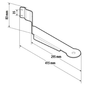 Staffa per antenna CB - compatibile per  Renault T (06/13>12/21) -  Renault T High (06/13>12/21) - immagine 2