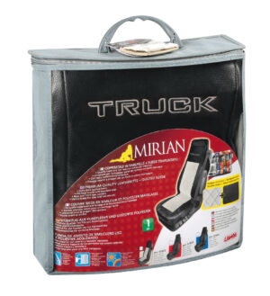 Mirian, coprisedile in Skeentex e suede trapuntato - Nero/Panna - immagine 5