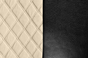 Mirian, coprisedile in Skeentex e suede trapuntato - Nero/Panna - immagine 2