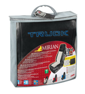Mirian, coprisedile in Skeentex e suede trapuntato - Nero/Blu - immagine 3