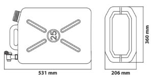 Tanica in plastica, con rubinetto in metallo - 25 L - immagine 4
