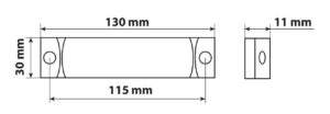 Luce supplementare a 3 Led con catarifrangente - 24V - Rosso - immagine 2