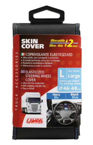 Skin-Cover, coprivolante elasticizzato in Skeentex - Nero/Blu - L - Ø 46/48 cm - immagine 3