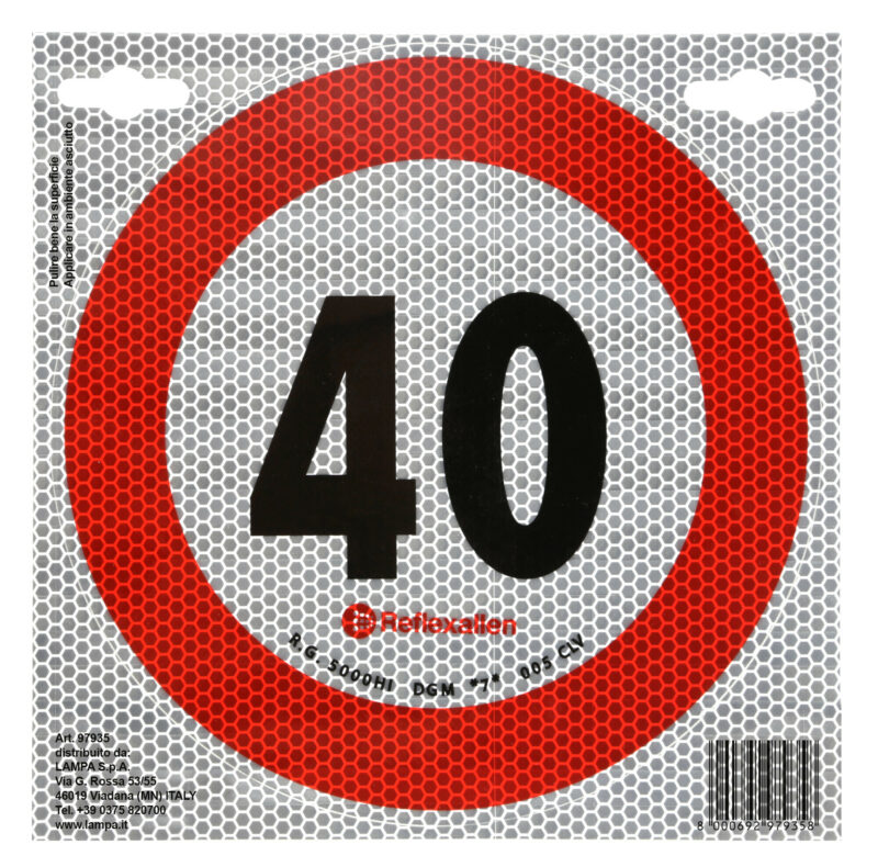 Contrassegno limite velocità - 40 Km/h - immagine 2