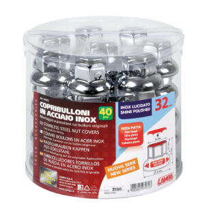 Set 40 copribulloni in acciaio inox lucidato - Ø 32 mm - immagine 4